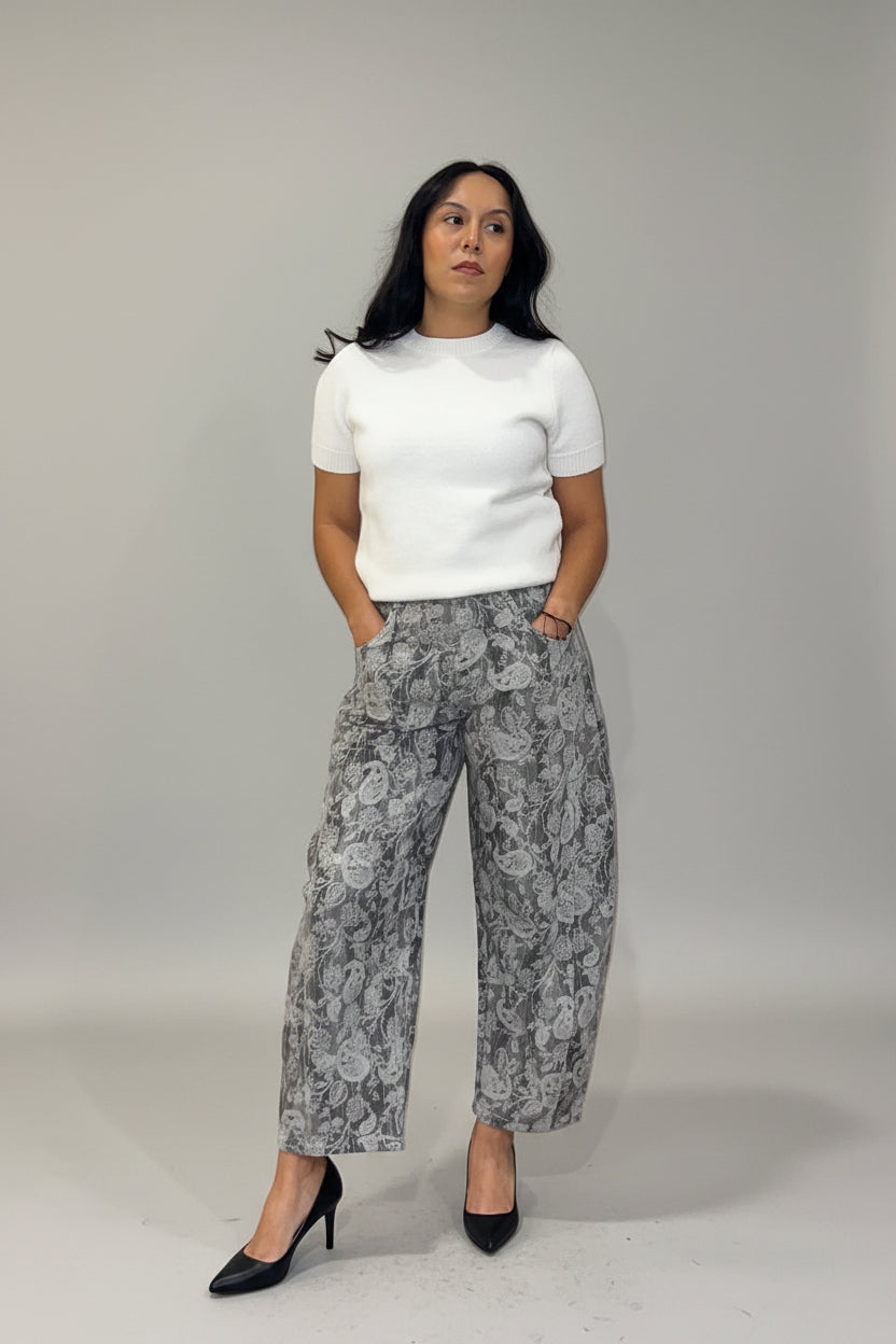 Paisley Barrel Jean